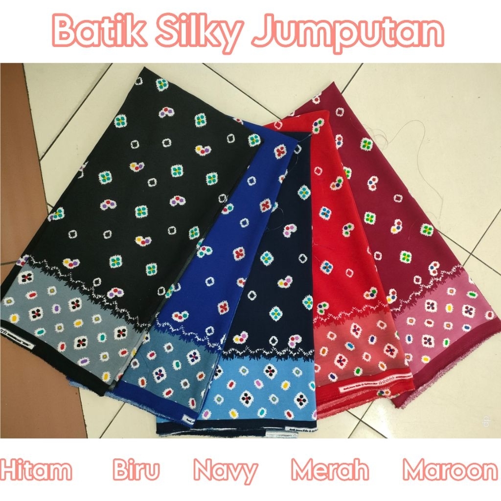 #NEW kain batik jumputan - bahan batik motif jumputan - batik silki motif jumputan