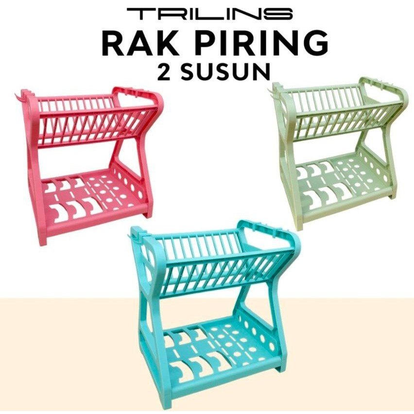 Rak Piring Plastik 2 Susun Trilins / Rak Plastik 2 Susun Trilins / Rak Piring 2 Susun Trilins