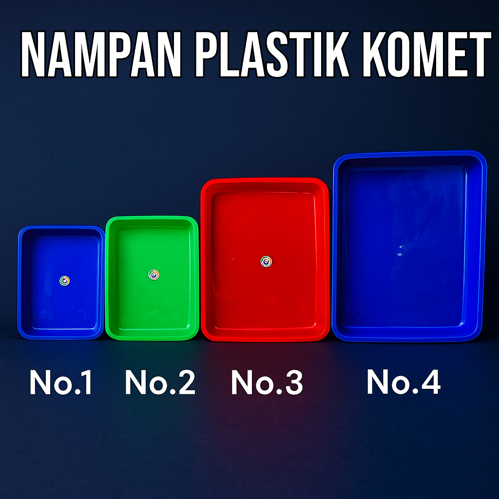 Komet Star Nampan Plastik Kotak Tatakan Baki komet Star Wadah Saji Plastik Baki Plastik Kotak