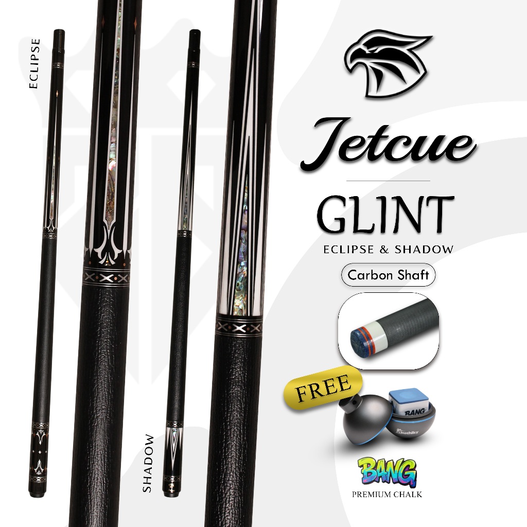Jetcue Glint Series Inlay Stick Billiard Carbon Low Deflection Stik Premium Series Play Cue Stik