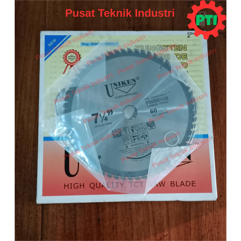 UNIKEN TCT Saw Blade 7 1/4 Inch 60 T / Gergaji Kayu 7 1/4 Inch 60 T PREMIUM