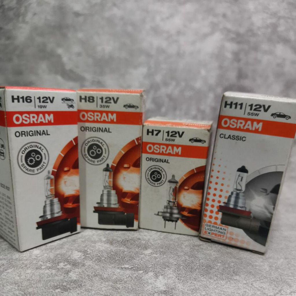 OSRAM H11 | 12V 55W, H7 | 12V 55W, H8 | 12V 35W, H16 | 12V 19W