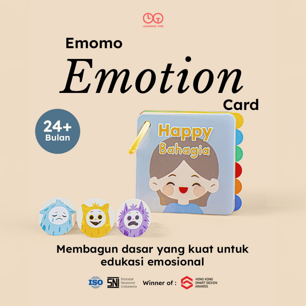 Learning Time- Emomo Emotion Cards - Kartu Emosi Anak/Buku Emosi Anak/Edukasi Anak/Social Emosional 