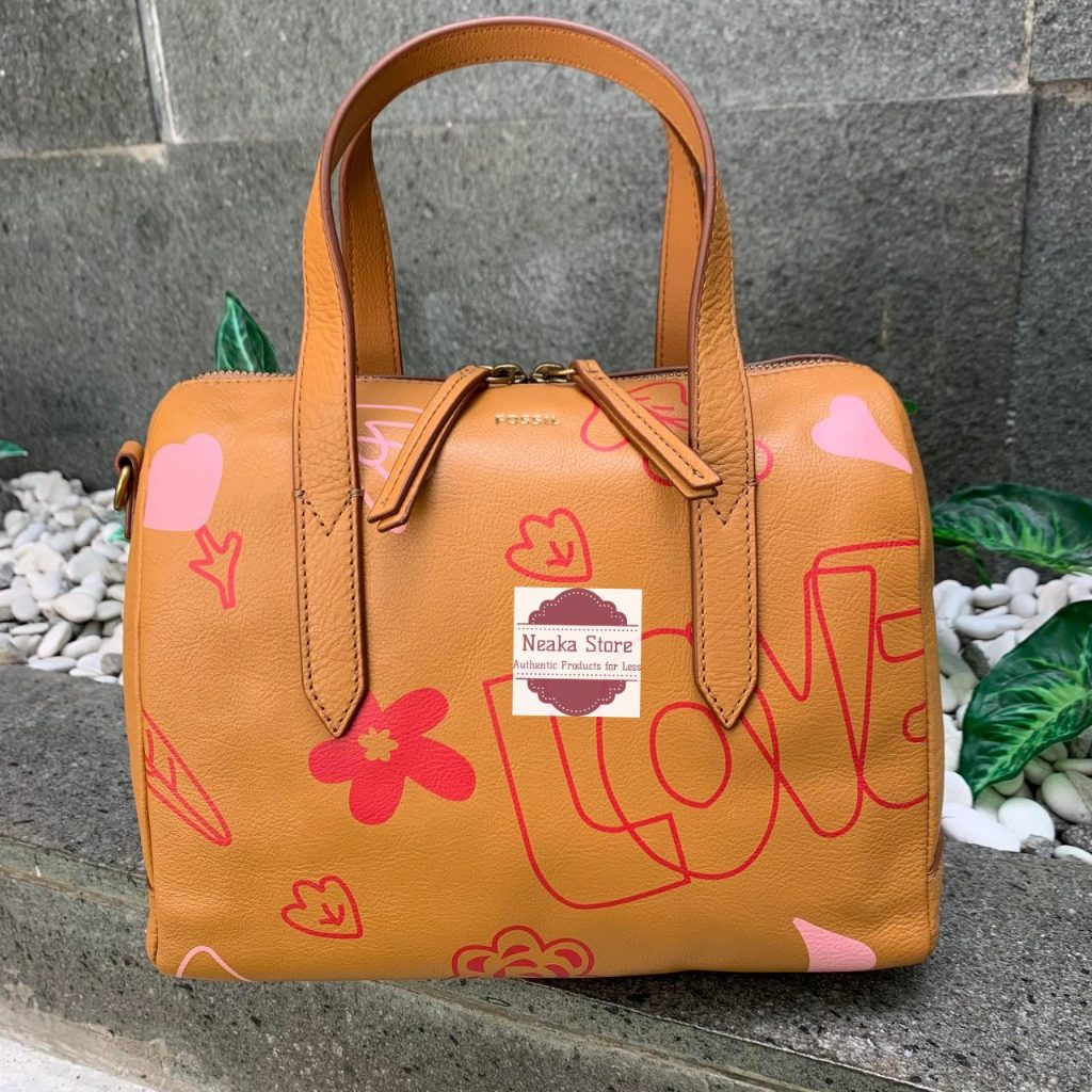 Tas Wanita FSL Sydney satchel love letter brown SHB2874179