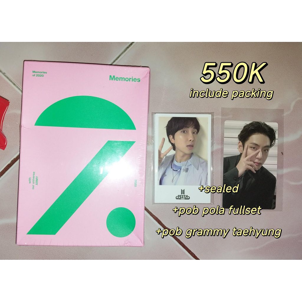 MEMORIES 2020 BTS BLURAY SEALED POB POLAROID TAEHYUNG GRAMMY