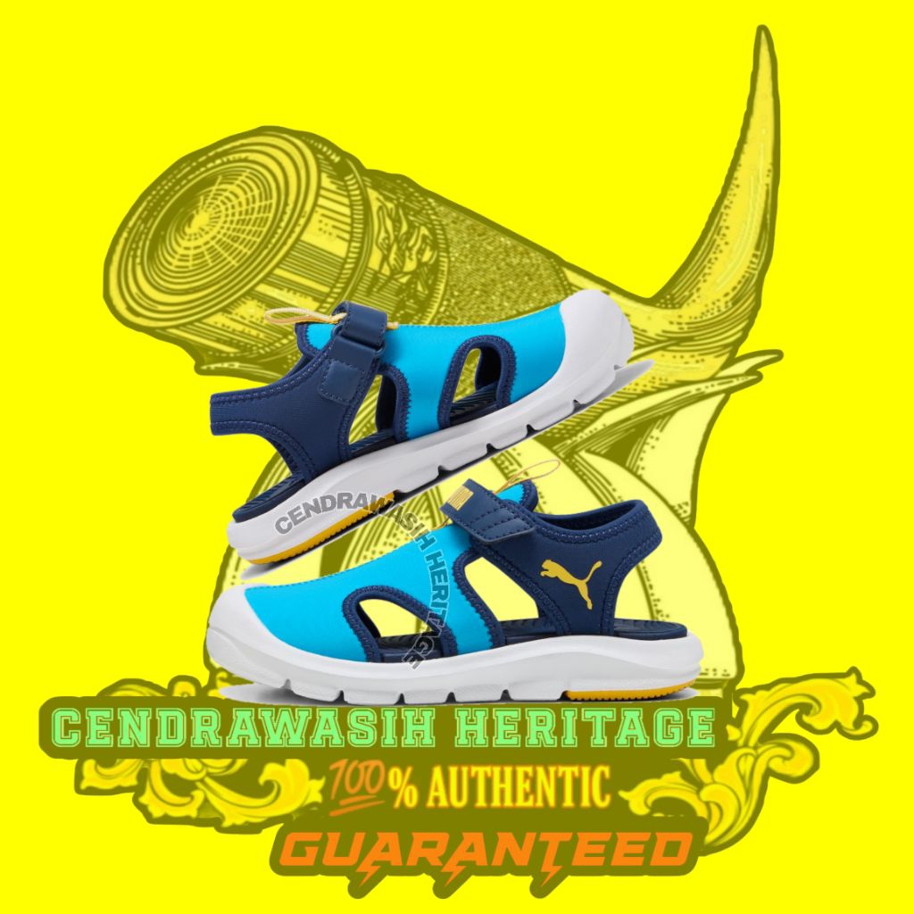 Puma Fun Racer Sandals Kids Speed Blue Original