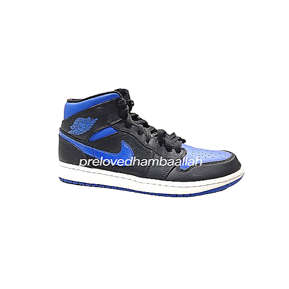 Preloved~Nike Air Jordan 1 Mid Royal Blue Black size 44(28cm)
