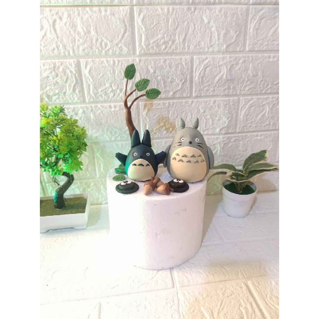 Topper Kue Ulang tahun Karakter Totoro Bu Fondant