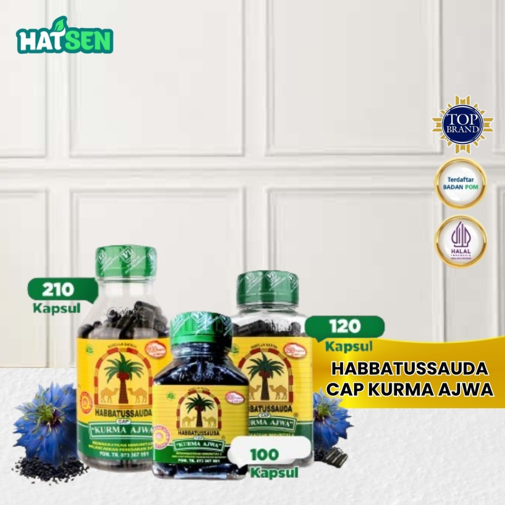 CAP KURMA AJWA - Habbatussauda Cap Kurma Ajwa Serbuk Jintan Hitam Asli Original