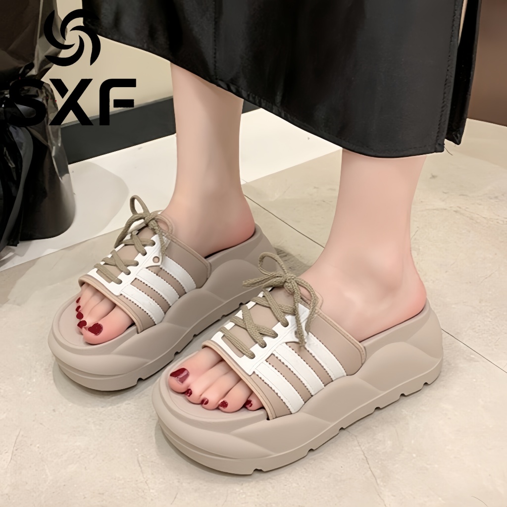 SXFMHDM | Sandal Wanita Terbaru 2025 Mode Sandal Selop Wanita  Sandal wedge Anti-selip Sandal Karet