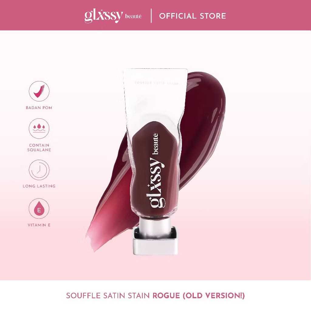 GLXSSY BEAUTE Souffle Satin Staint - Lip Tint Shade Rouge