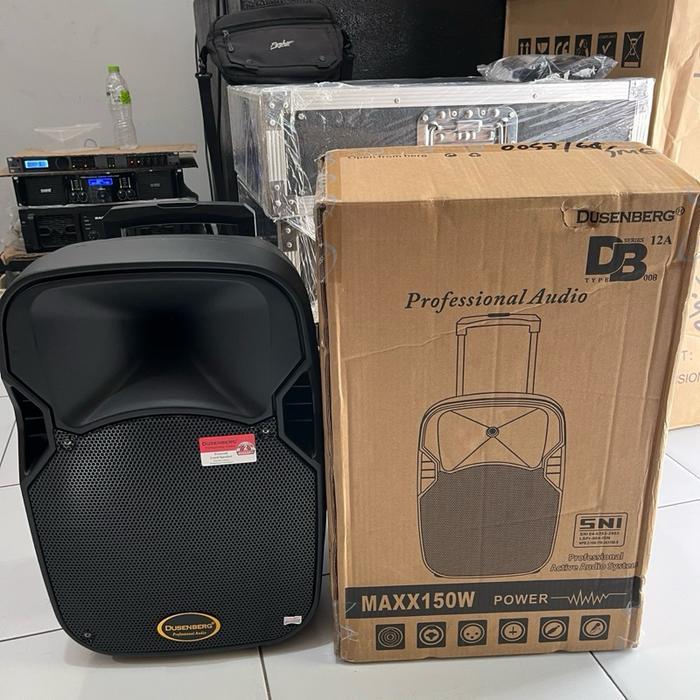Speaker Portable Dussenberg DB12A 12 in Wireless USB TWS  BLUETOOTH FM Radio  + 2 mic Wireless USB B