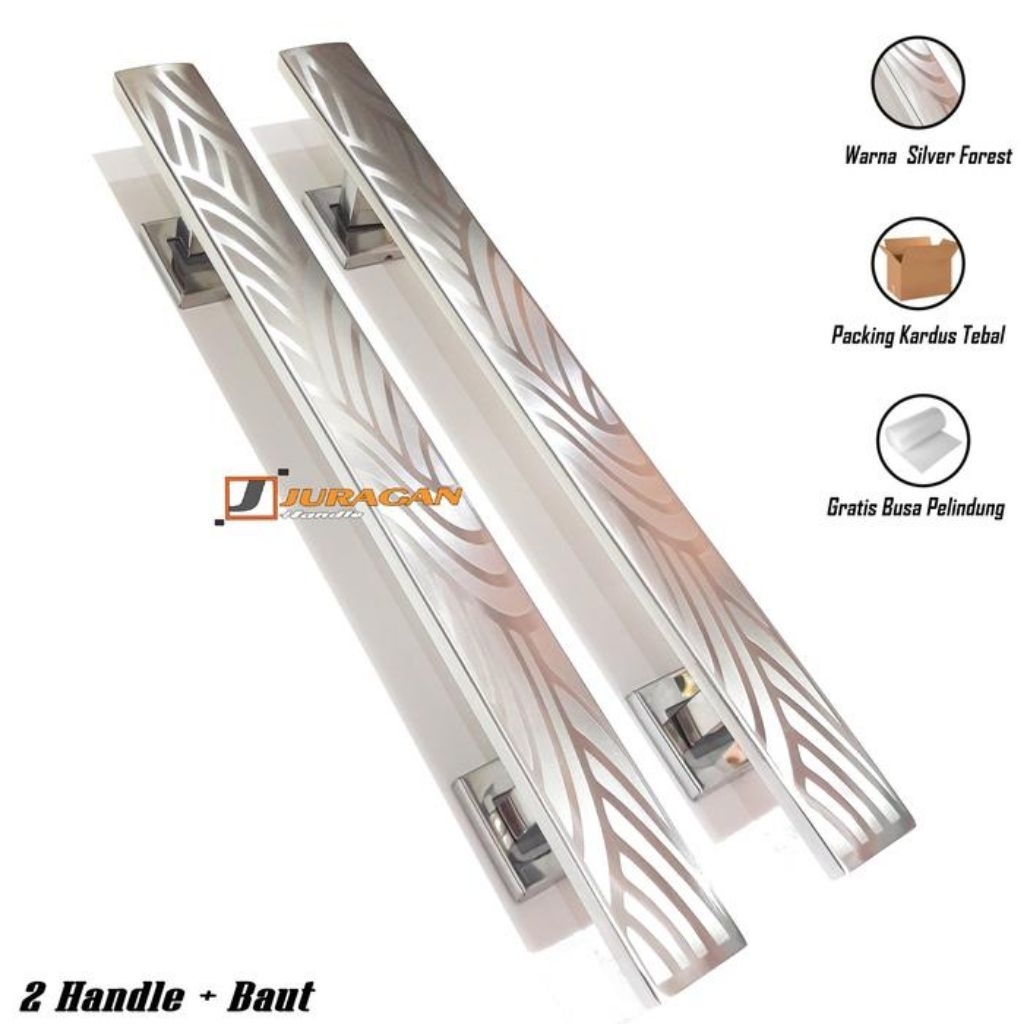 Gagang Pintu Mewah Minimalis 50 cm - Handle Pintu Forest Bahan Stenlis - Tarikan Pintu Kualitas Bagu