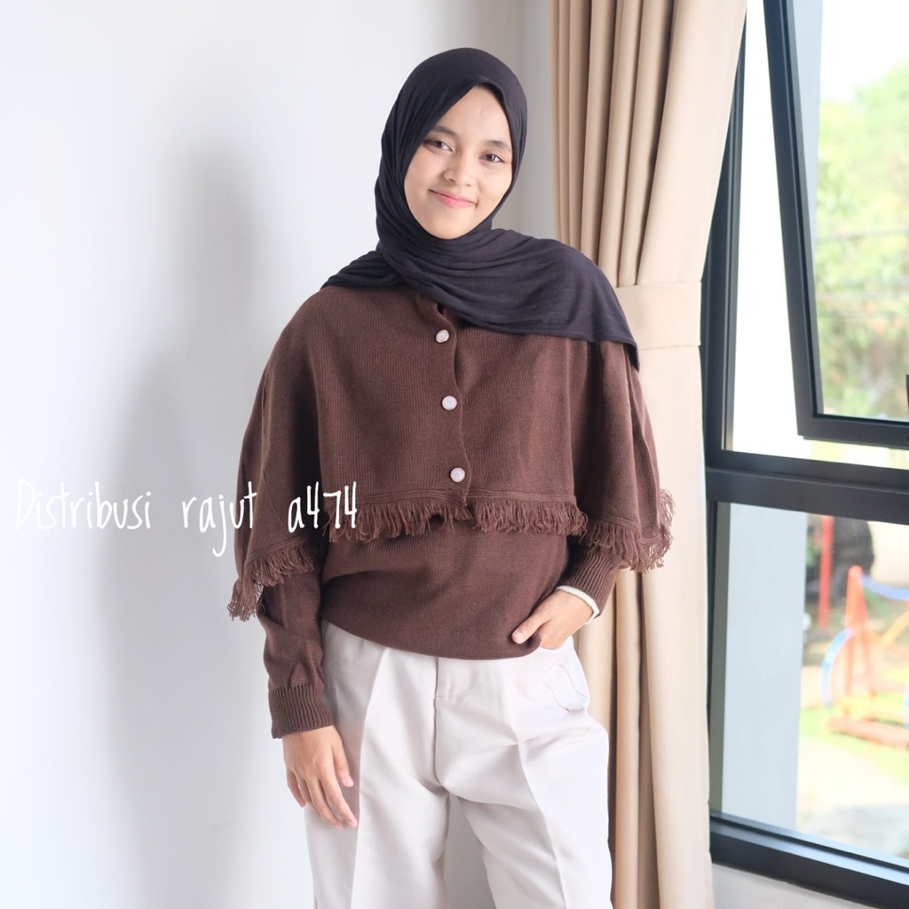 BY 1 GET 1 FREE SWEATER CARDIGAN RAJUT KANCING MOTIF POLOS WANITA KOREA