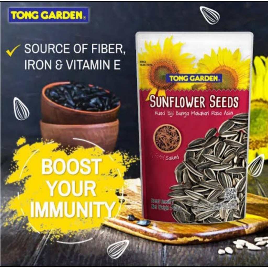 Tong Garden Sunflower Seeds Kwaci Kuaci Biji Bunga Matahari Rasa Asin 120g