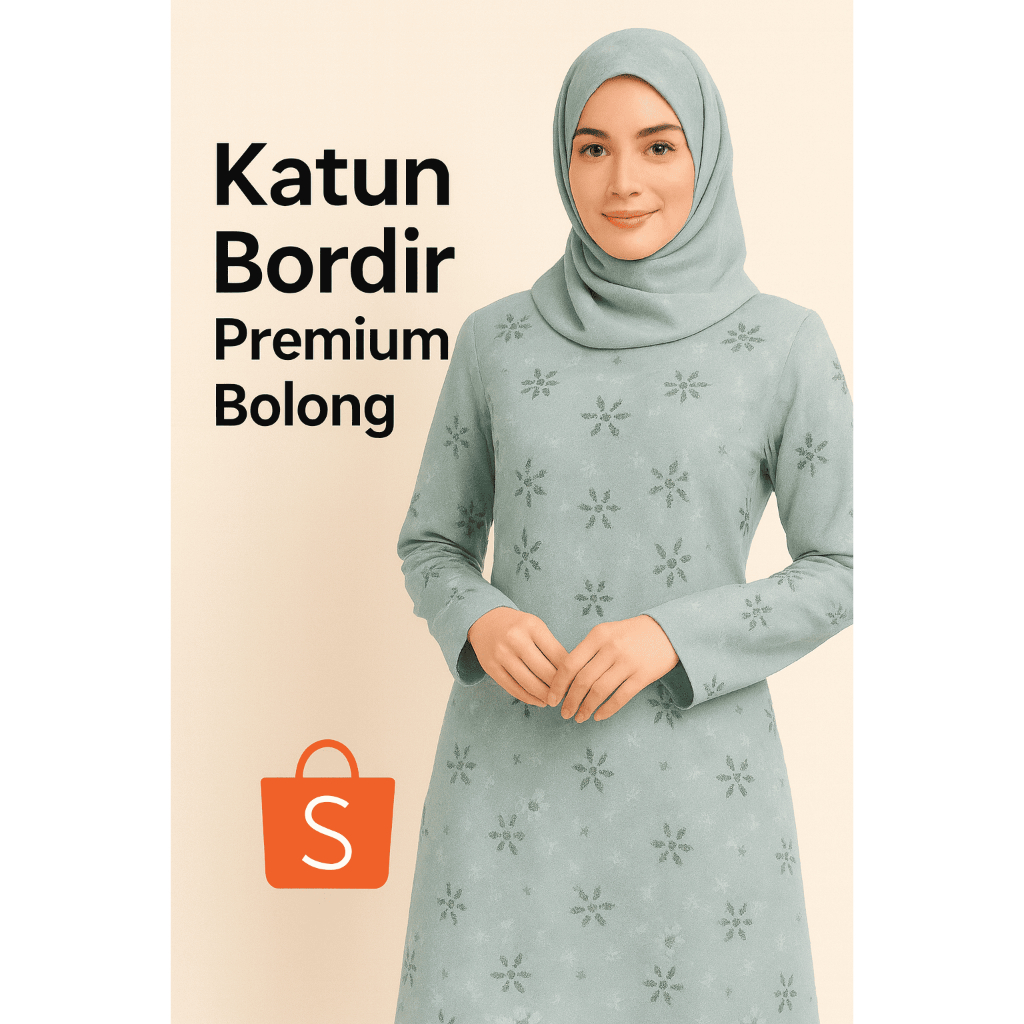 Kain Katun Bordir Bolong Premium – Bahan Kebaya, Dress, Gamis Elegan Mewah