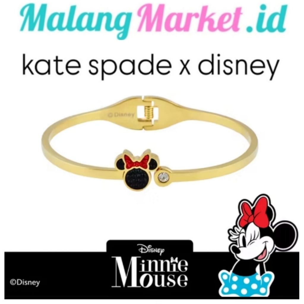Gelang Disney Kate Spade x Disney Bangle Minnie Mouse Gelang Anak Gelang Dewasa Malangmarket.id