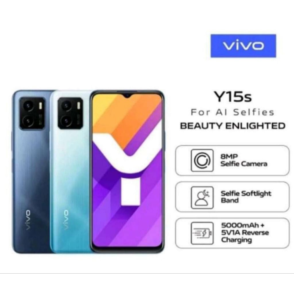 HP VIVO Y15S 3/32 GB - VIVO Y15 S RAM 3GB ROM 32GB GARANSI RESMI