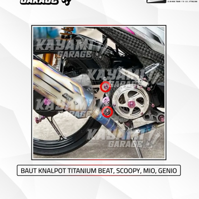 Baut Titanium knalpot beat.mio.scopy (1pcs)