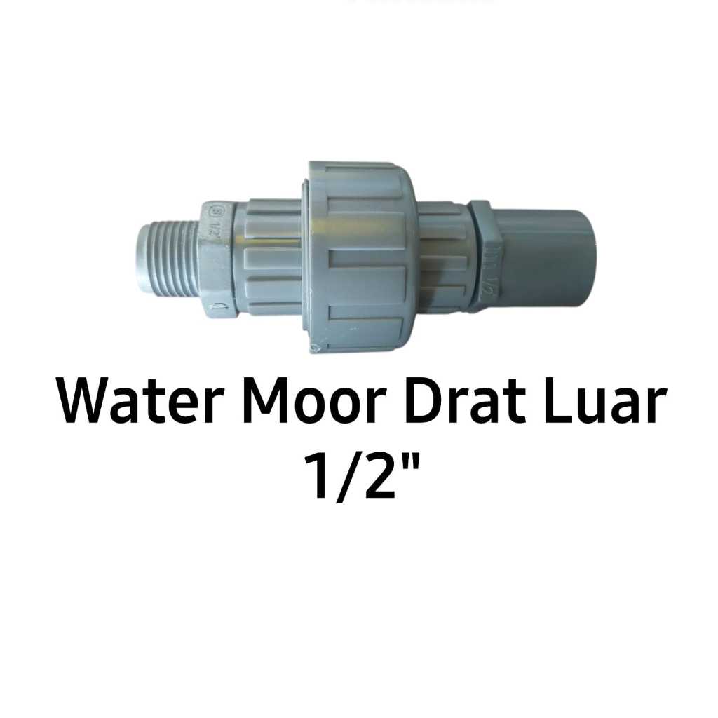 Water Moor Drat Luar / Water Mur Drat / Union Pompa PVC 1/2" x 1/2" AW