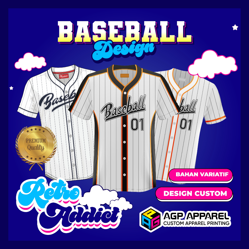 JERSEY BASEBALL | KAOS BASEBALL | JERSEY OLAHRAGA SATUAN |  CUSTOM