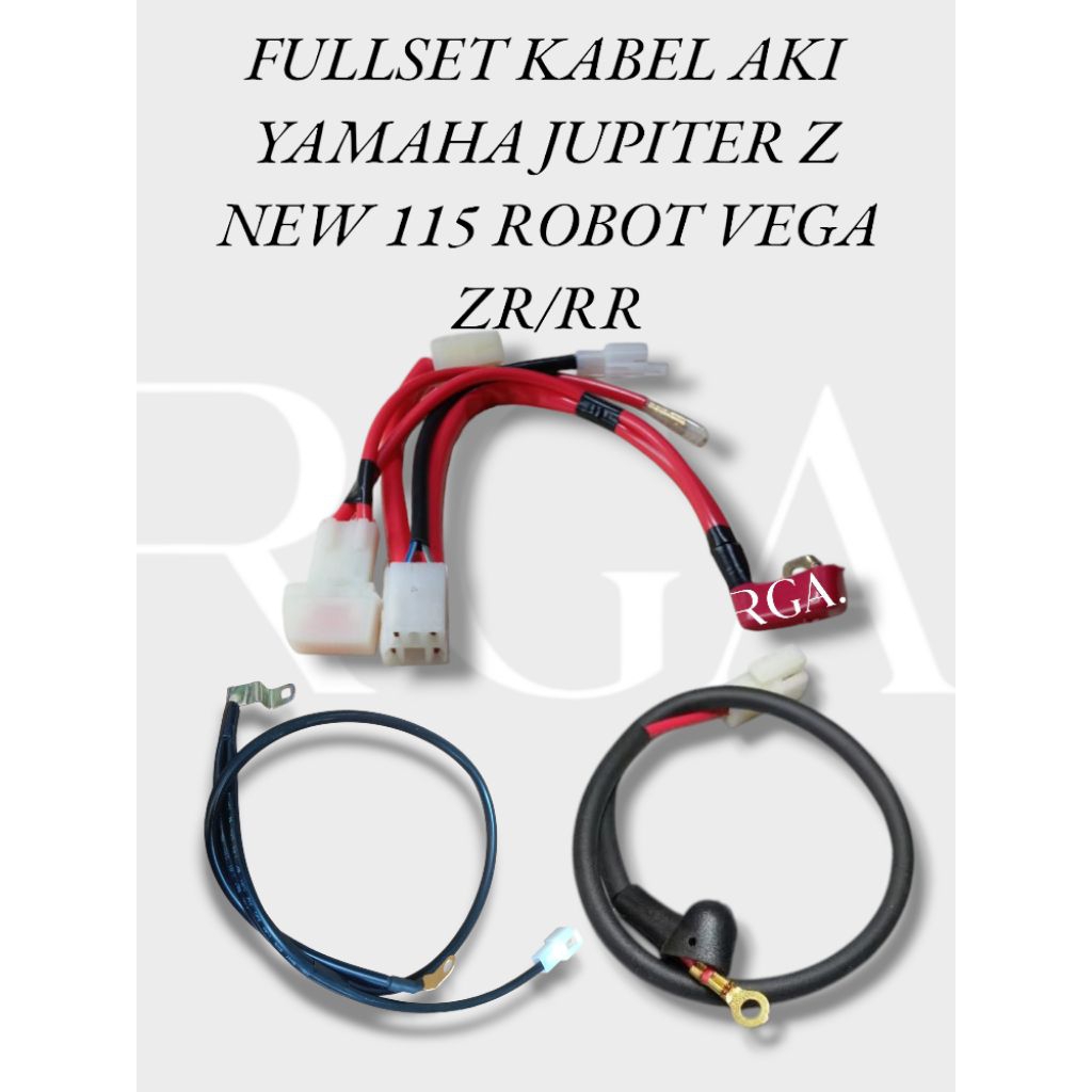 Kabel Aki Positif Negatif Set Kabel Dinamo Stater Yamaha Jupiter Z New 115 Robot Yamaha Vega Zr/Rr F