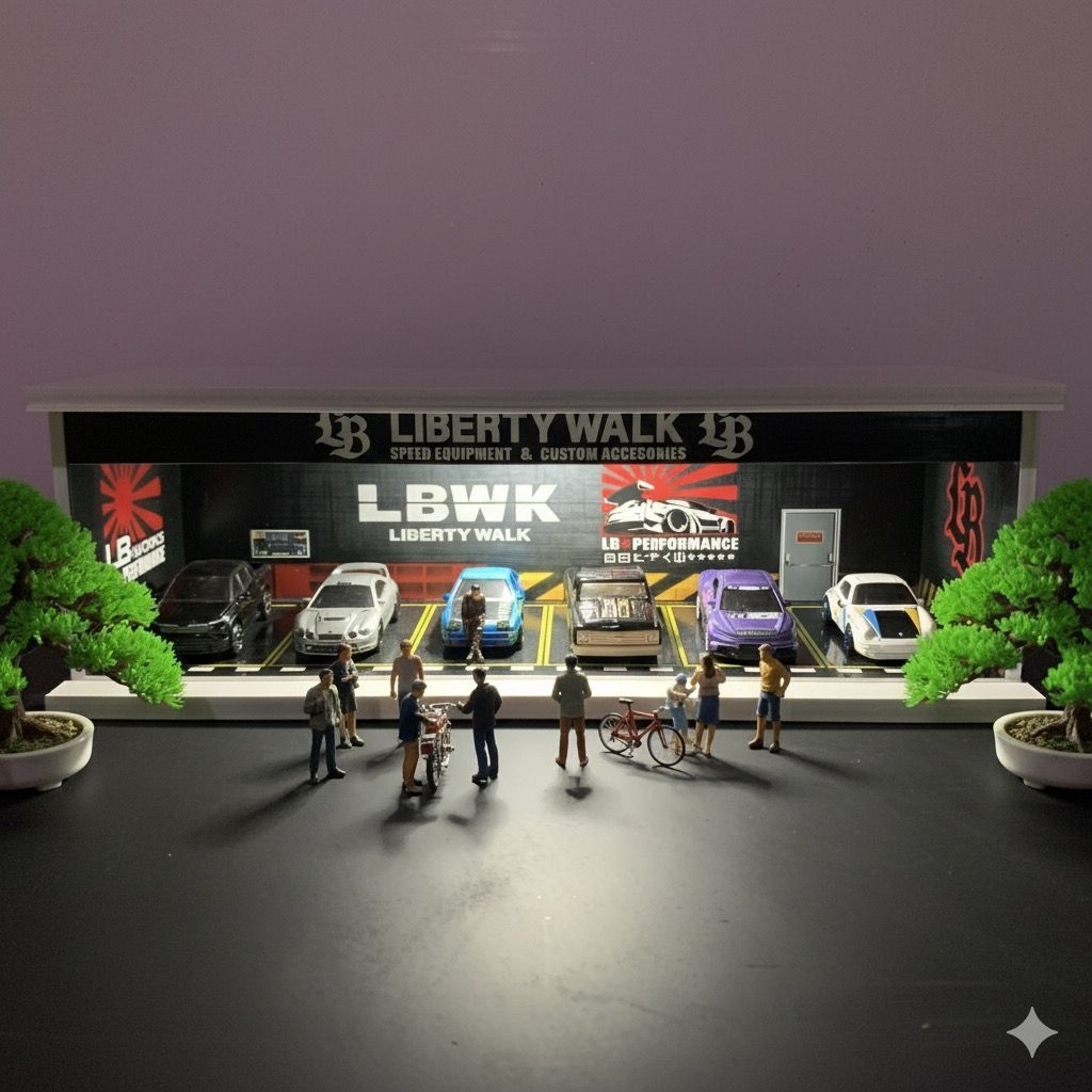 Diorama hotwheels lbwk skala 1:64/lbwk/diorama lbwk/diorama diecast/hotwheels/diorama hotwheels