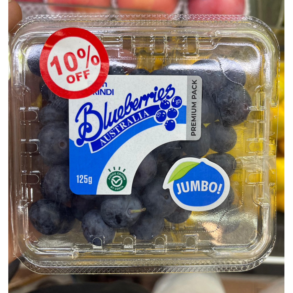 Buah Blueberry Super Jumbo Australia / Buah Blueberry Jumbo Premium 125g / Pack