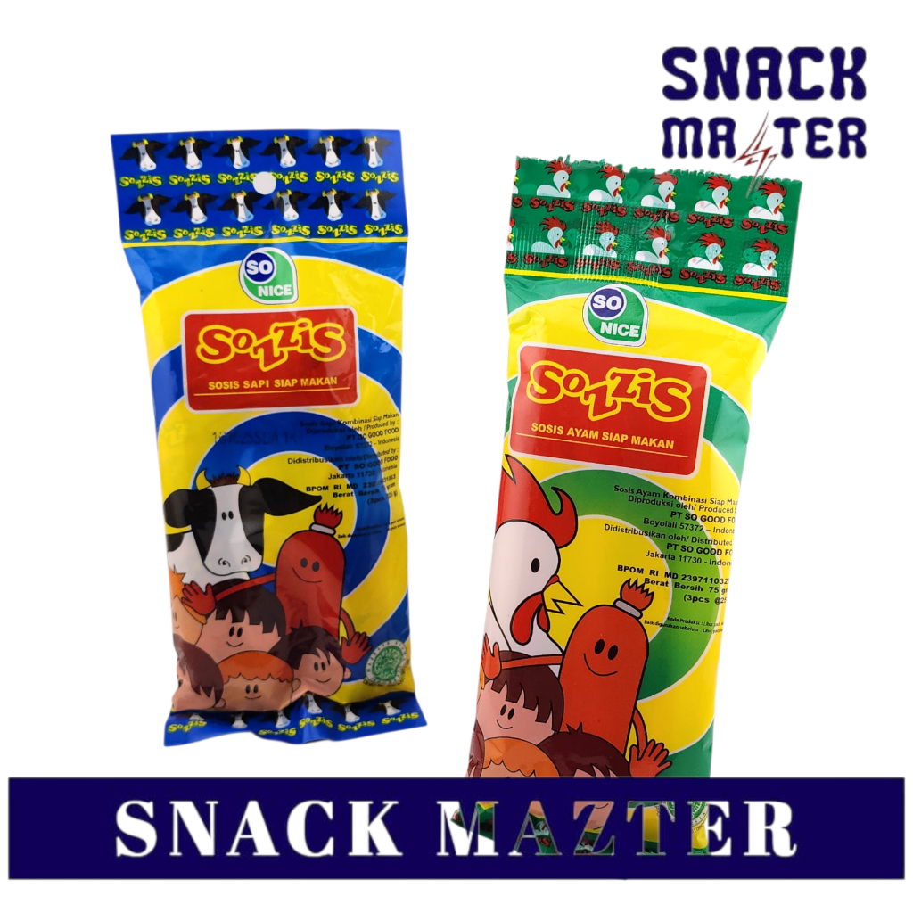 So Nice Sozzis Sosis Siap Makan - Netto 75 gr (Isi 3 pcs)