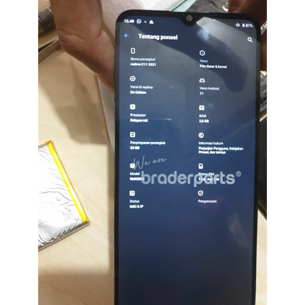 Mesin realme c11 2021 ram 2/32