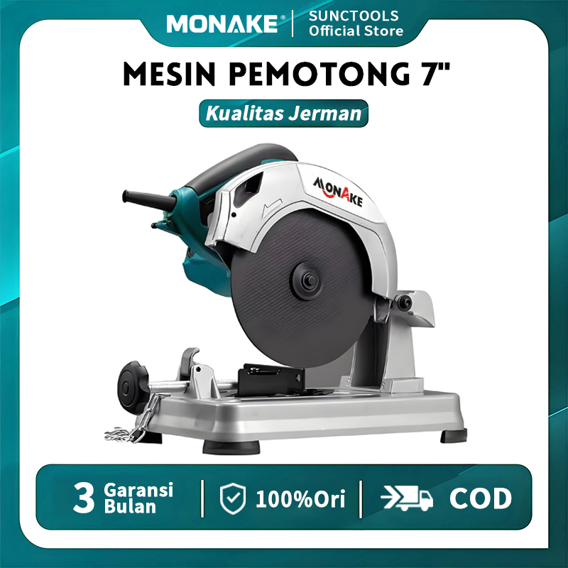 MONAKE JERMAN Top Mesin Potong Besi Cut Off Machine Cutting 7 Inci Tools Parts  MK7200