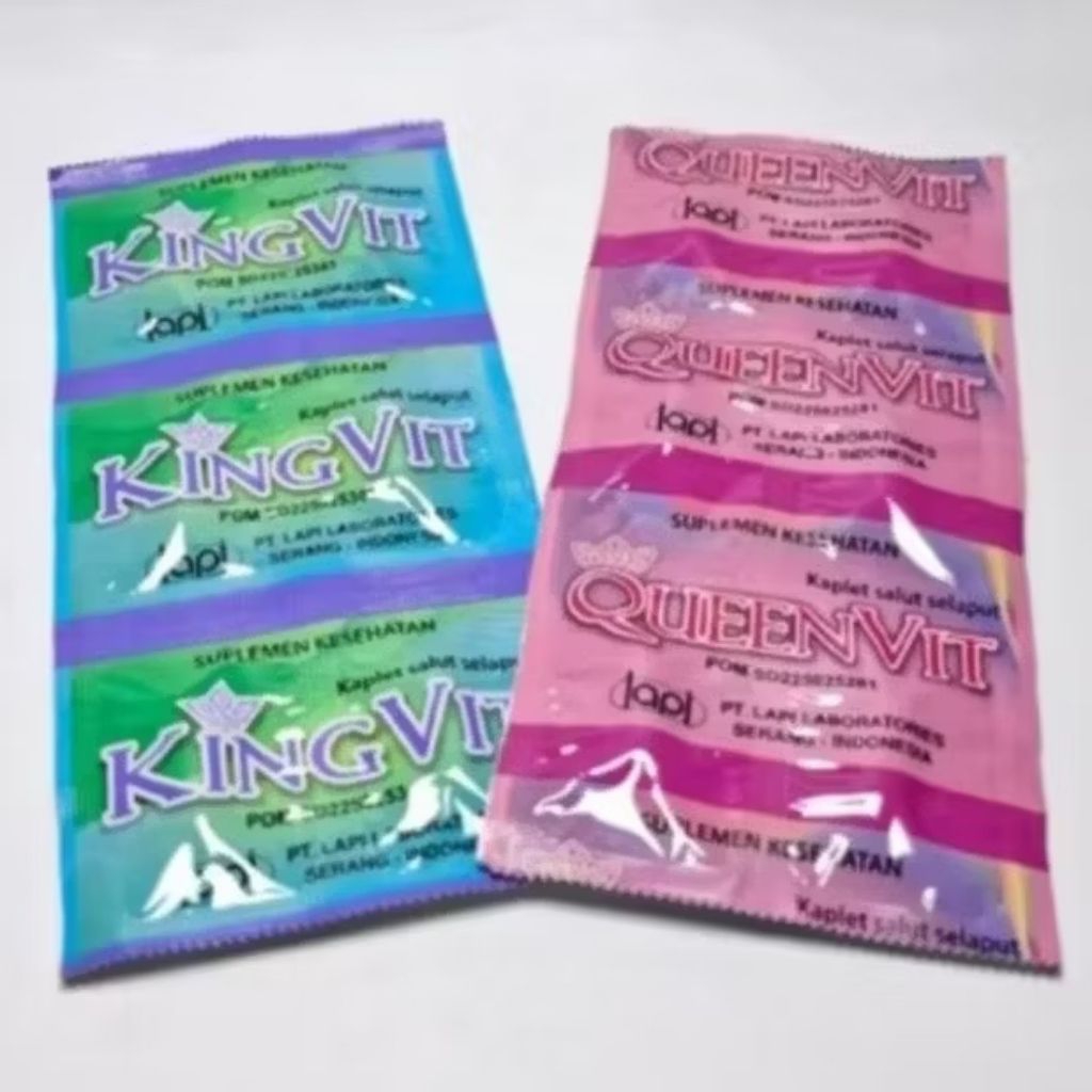 KINGVIT QUEENVIT SUPLEMEN PENYUBUR PRIA WANITA PROMIL SUAMI ISTRI