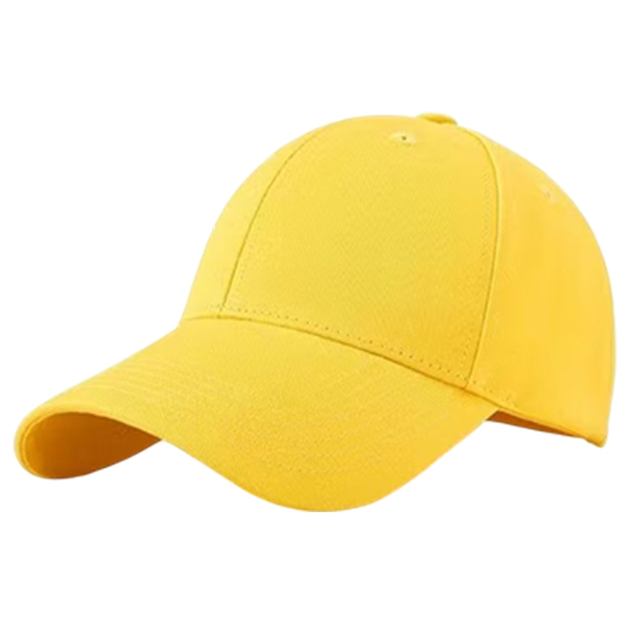 Topi Baseball Cap Polos Kuning Pria Wanita Unisex Pengait Belakang Adjustable Premium