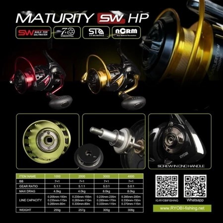 REEL RYOBI MATURITY SW HP 1000/2000/3000/4000/6000 - ORIGINAL