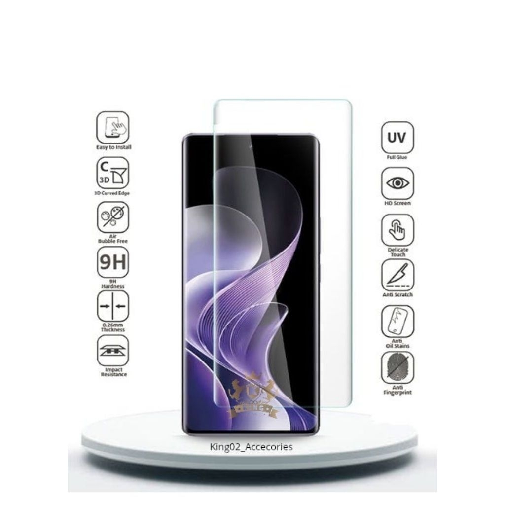 Tempered Glass UV Bening Xiomi 11 Ultra Curved Liquid Lengkung Layar