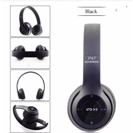 BESTPROMO Headphone Bluetooth P47 Lipat Super Bass 5.0/Headphone P47 Wireless Stereo 5.0+EDR free
