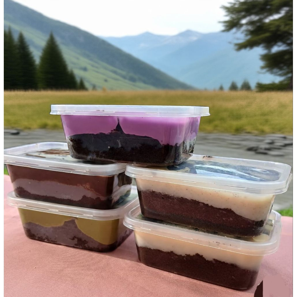 Dessert Box Brownies Kukus Lumer Taro 200ml