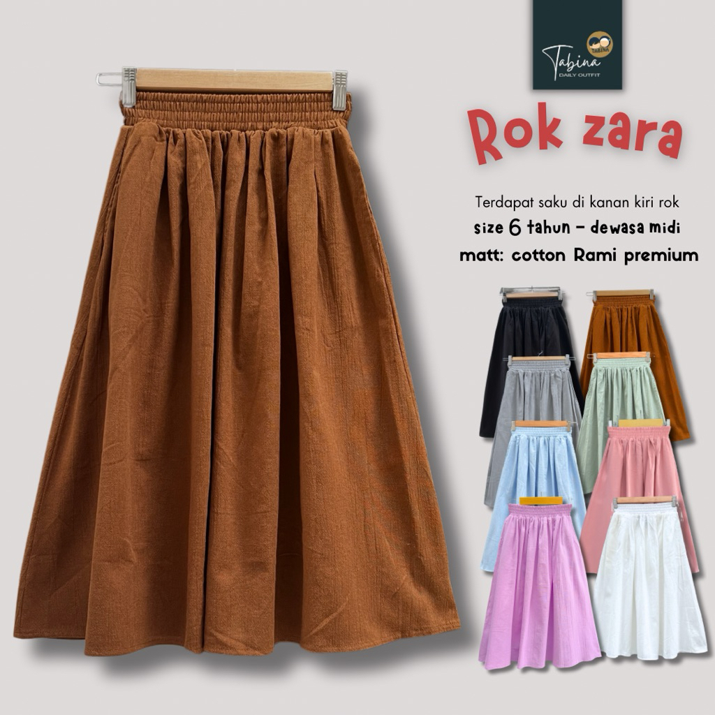 Rok Anak Remaja Hingga Dewasa Tabina seri Zaraa usia 5 hingga Dewasa Panjang 96 cm