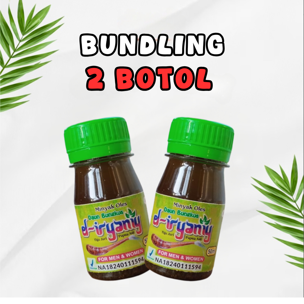 El-Iryaniy Oficial Store Bundling 2 Botol Minyak Daun Bungkus 3 Jari Papua Asli Original Garansi 50 
