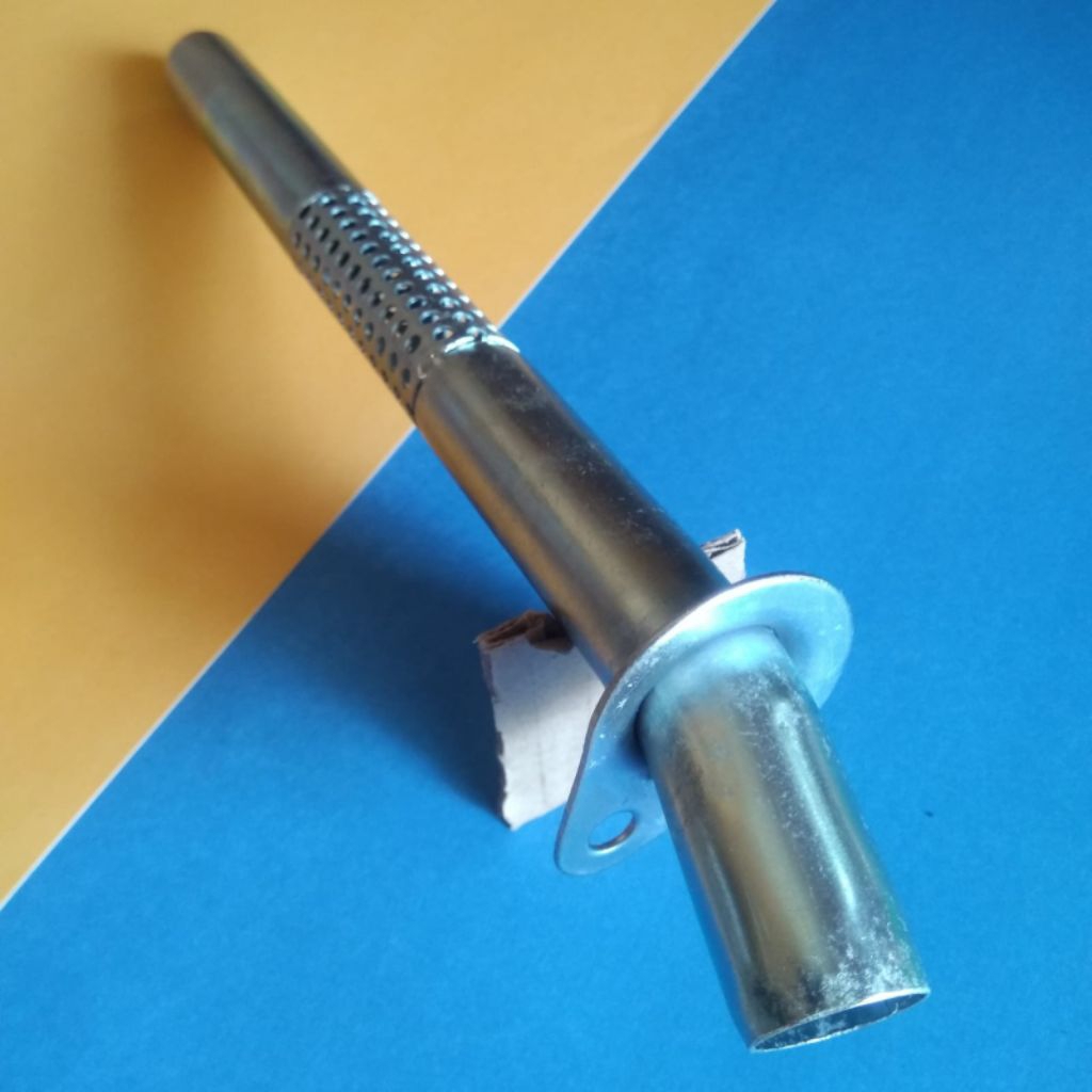 SARANGAN KENALPOT 2 TAK WARNA CHROME/ SILVER