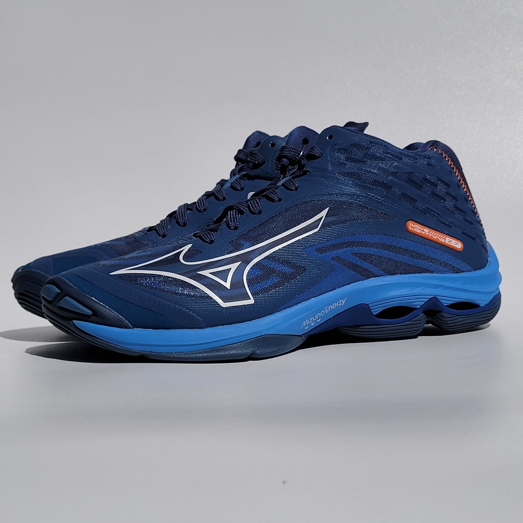 Mizuno Wave Lightning Z7 Mid Original BNIB Blue Sepatu Voli Volley Volleyball Badminton Bulutangkis