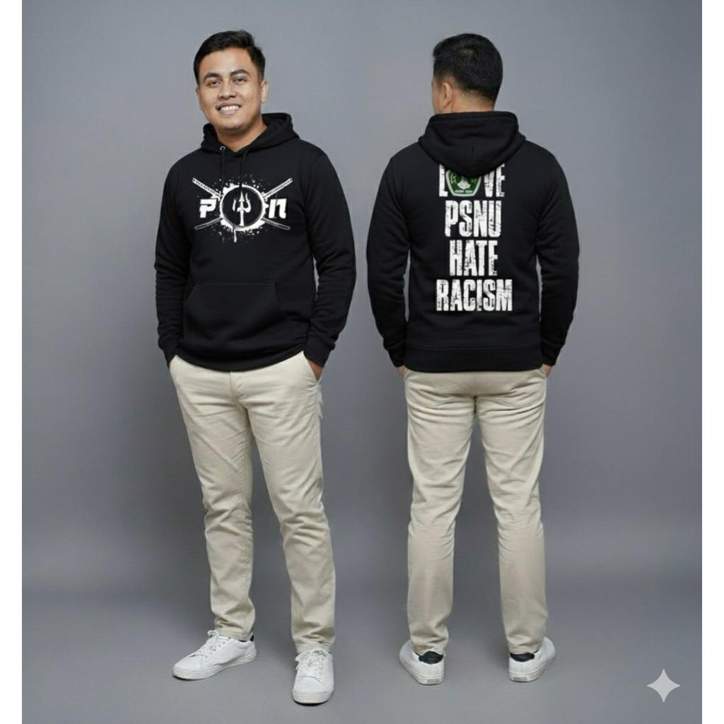 HOODIE FLEECE PREMIUM PAGAR NUSA I LOVE PN HATE RACISM