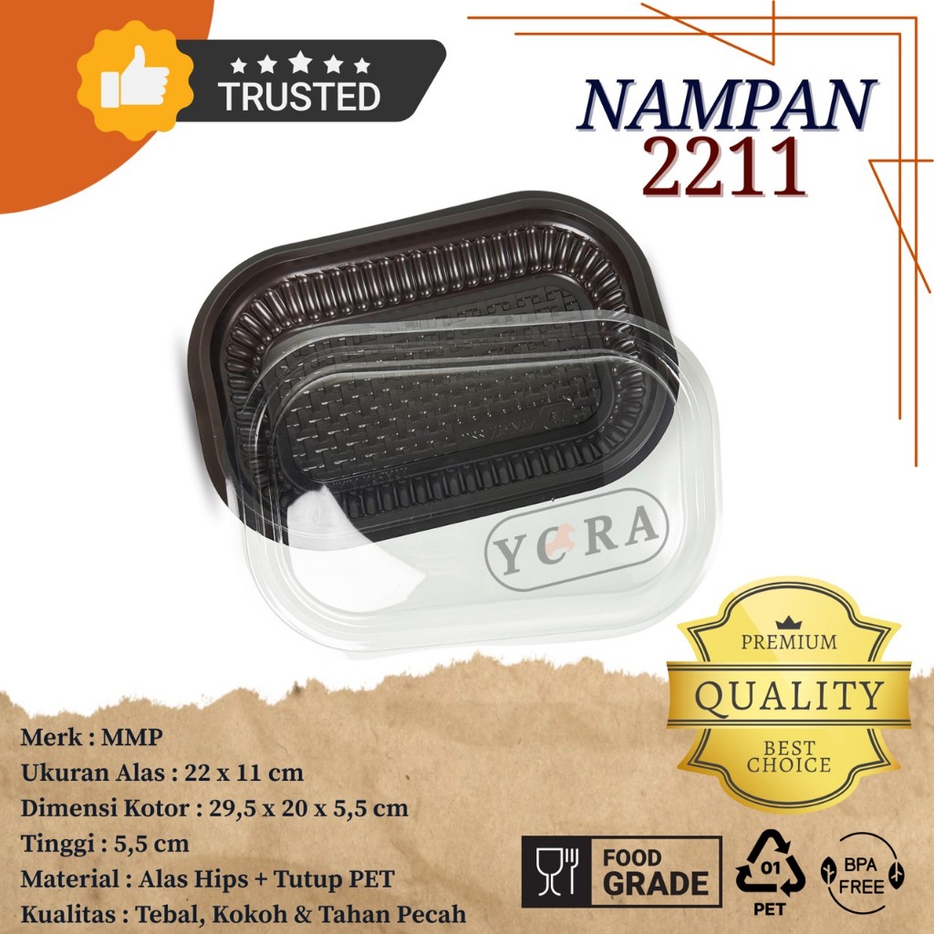 [10 PCS] Mika Kue Nampan Alas + Tutup / Tray Nampan Mini 2211 / Nampan S / Mika Tray Nampan Plastik 