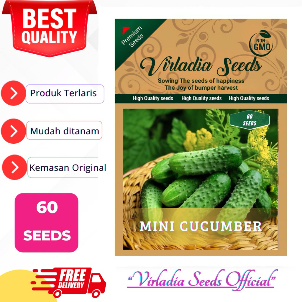 [Virladia Seeds] Biji Benih tanaman Timun Mini | Timun Baby