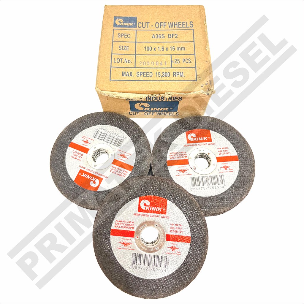 Batu Gerinda Grenda Potong 4" KINIK / Mata Batu Gerinda Potong 100x1,6x16 mm KINIK / Mata Batu Gerin