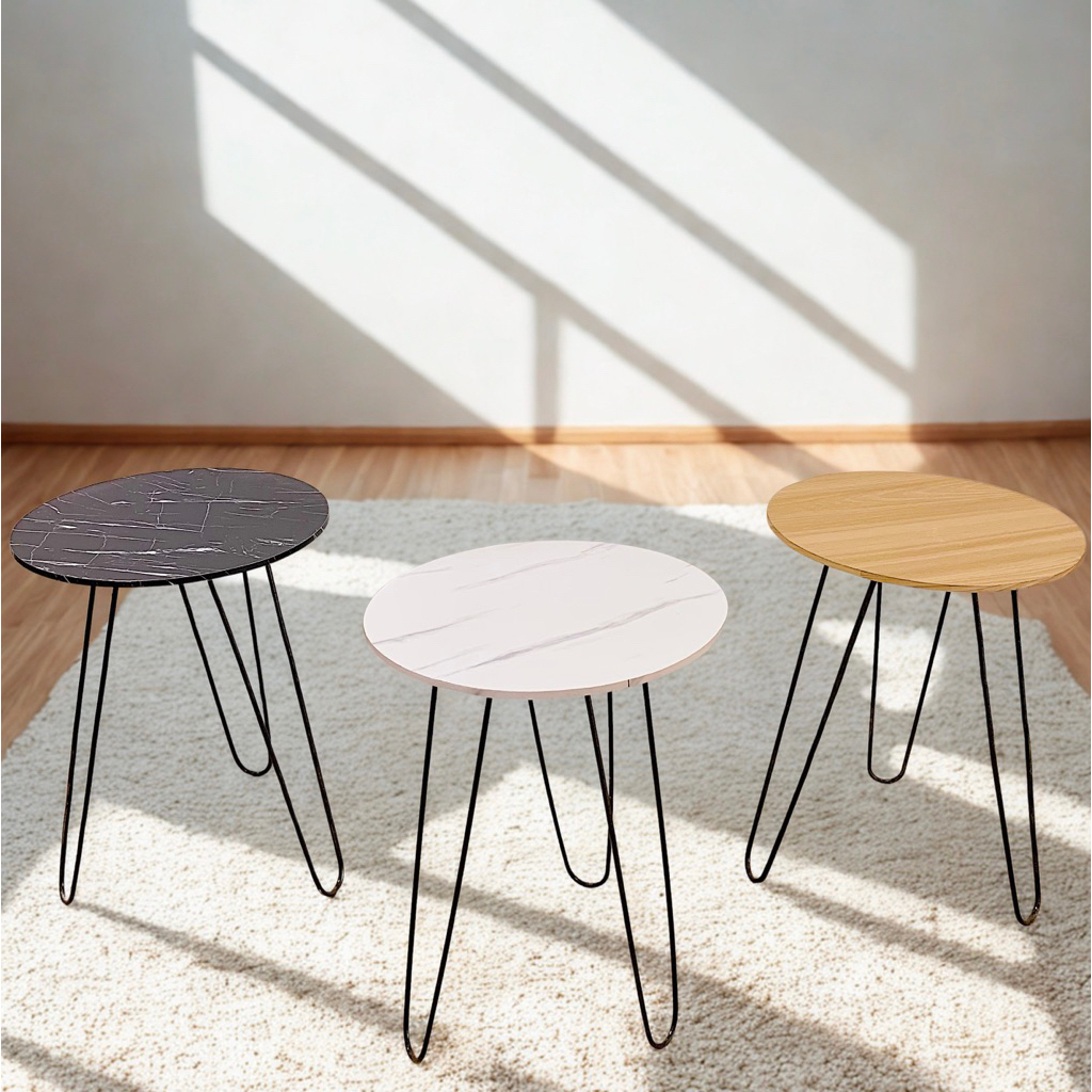 Meja Bulat Besi Minimalis Meja Tamu