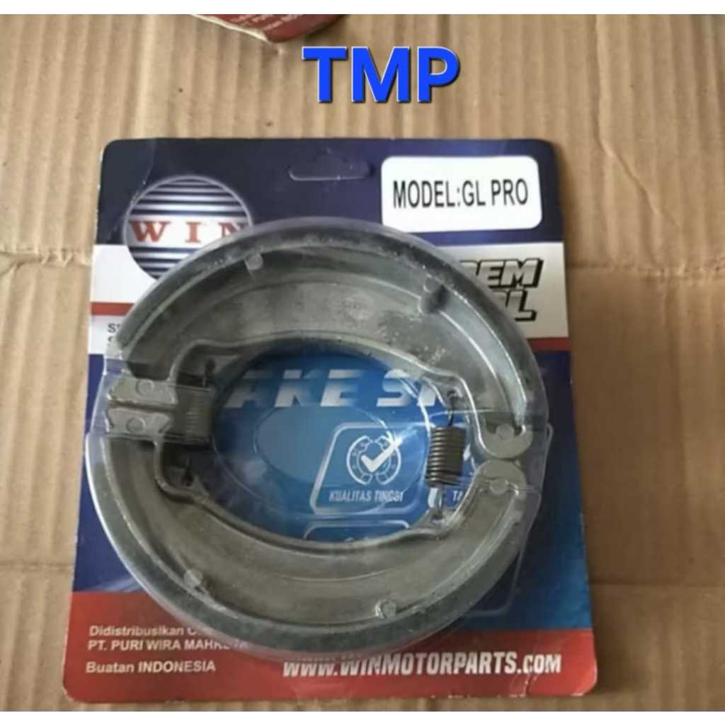 Kampas Rem Tromol Belakang GL PRO, GL MAX, MEGAPRO, TIGER. Kualitas ORI, Merk WIN