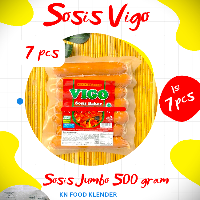 Sosis Bakar Vigo Jumbo isi 7pcs / Vigo Sosis  JUMBO 500g