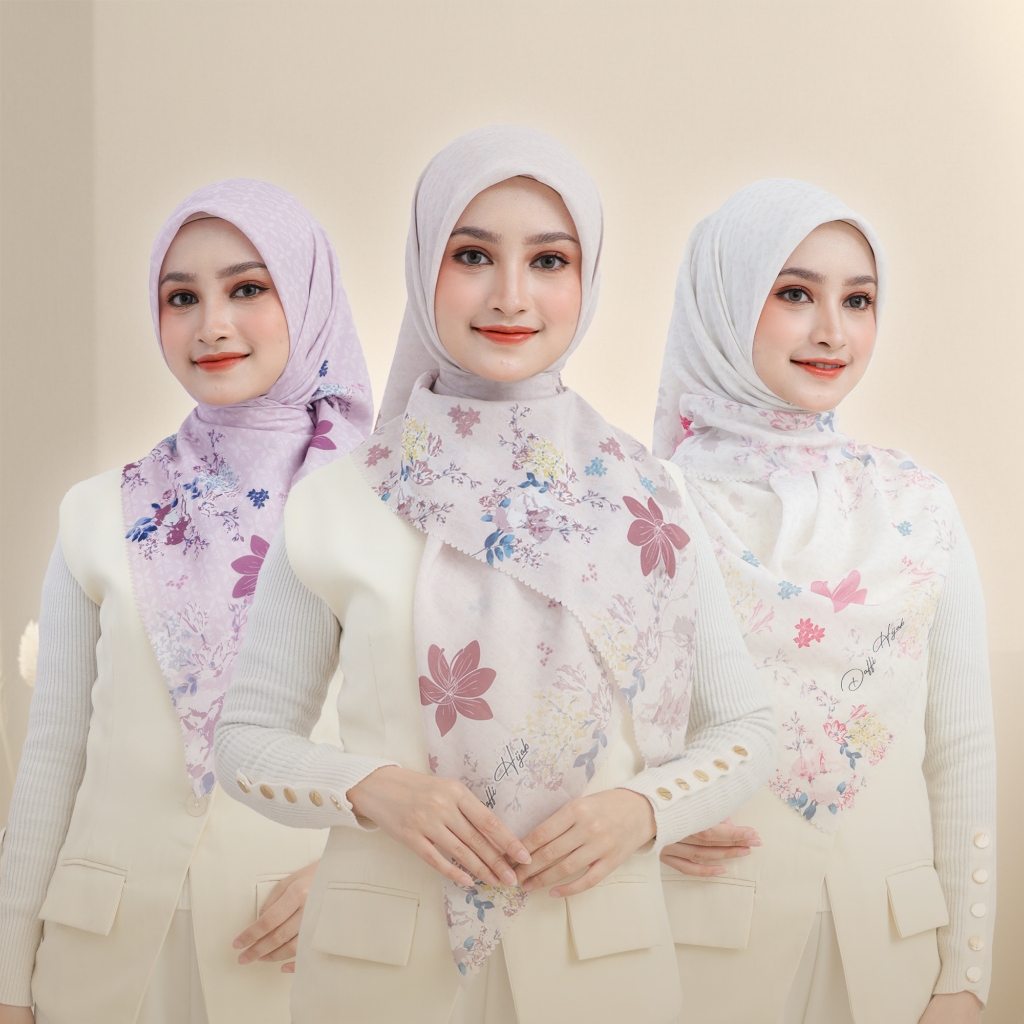 Daffi Hijab - Hijab Segiempat Mari Scarf - Hijab Segiempat Voal Ultrasoft