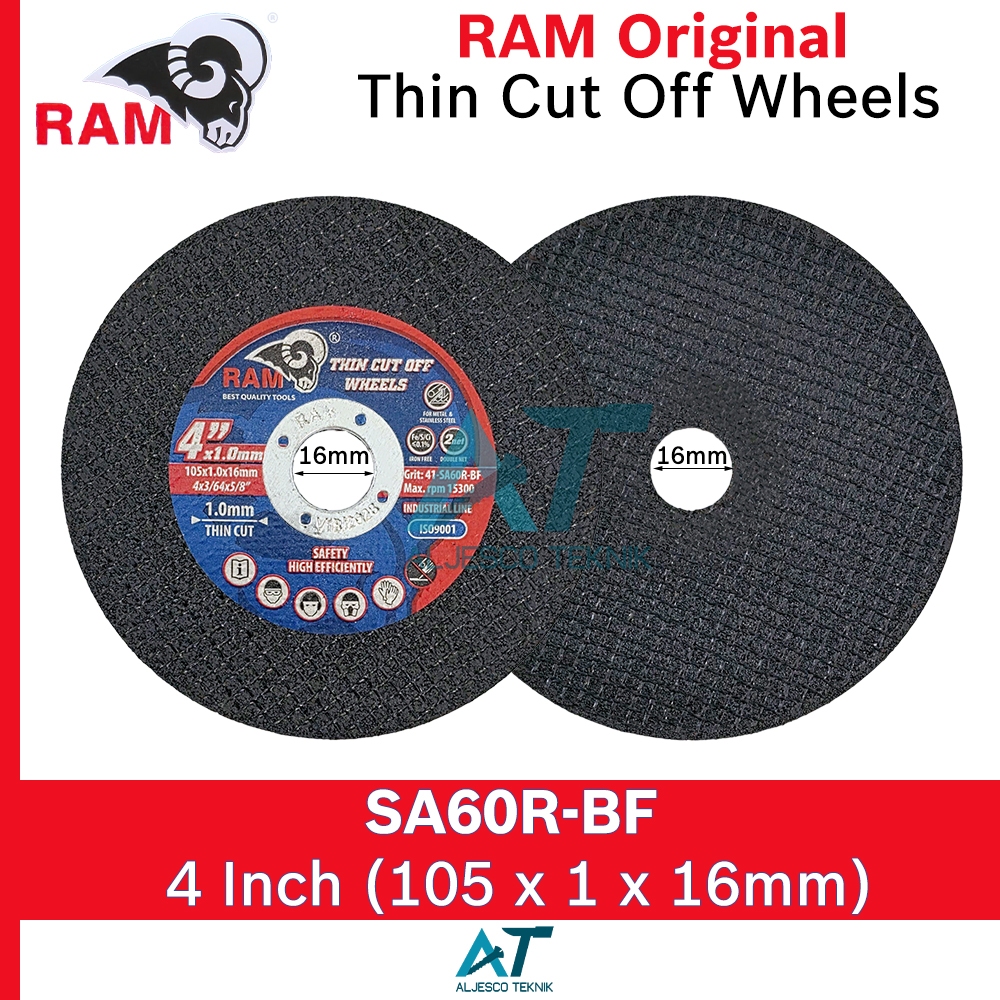 RAM MATA GERINDA POTONG 4 INCH X 1MM STAINLESS STEEL BESI